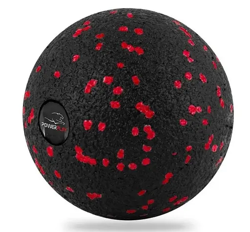 Набір для масажу та йоги PowerPlay PP_4091 EPP (2 м'ячики + валик масажер 15*5,3 см) Red + гумка 11 кг (PP_4091_Red) - фото 2