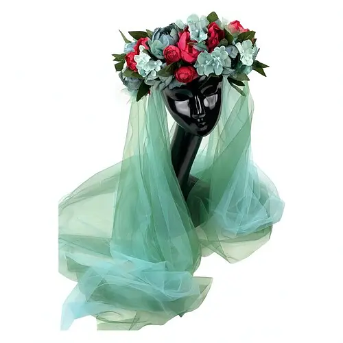 Венок на голову Констанция с фатой - фото 1