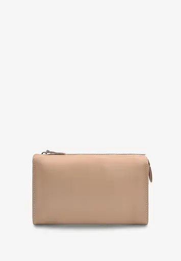 Шкіряний млатч світло-бежевий - фото 5