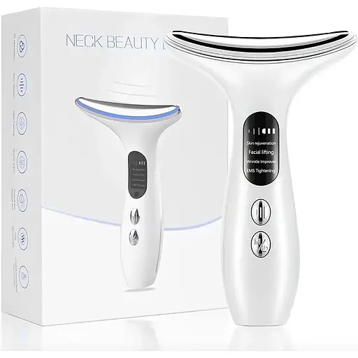 Массажер микротоковый для шеи, подбородка и лифтинга Swan HY-38 ультразвуковой белый