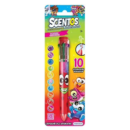 Багатобарвна ароматна кулькова ручка Чарівний настрій W3 Scentos 11779-2(Red) - фото 1