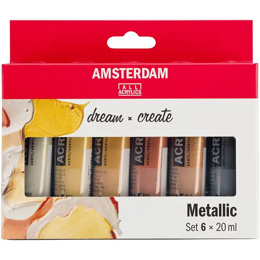 Набор акриловых красок Amsterdam Metallic 6х20 мл