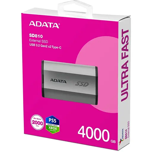 Накопитель SSD Adata SSD накопитель 4TB USB 3.2 (SD810-4000G-CSG) - фото 5