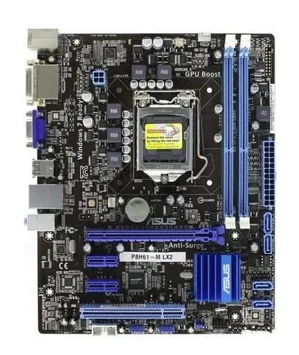 Материнская плата ASUS P8H61-M LX2 (P8H61-M LX2) (Socket 1155, Intel H61, Micro-ATX) Б/у - фото 1