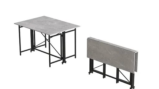 Стіл-книга трансформер Оріон 3 Ferrum-decor 750x1150x880 Чорний метал ДСП Бетон 16 мм (FRD-105087) - фото 3