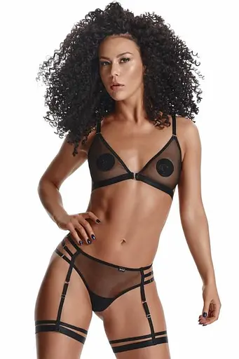 Комплект белья Demoniq LadyX Adora XL черный - фото 4