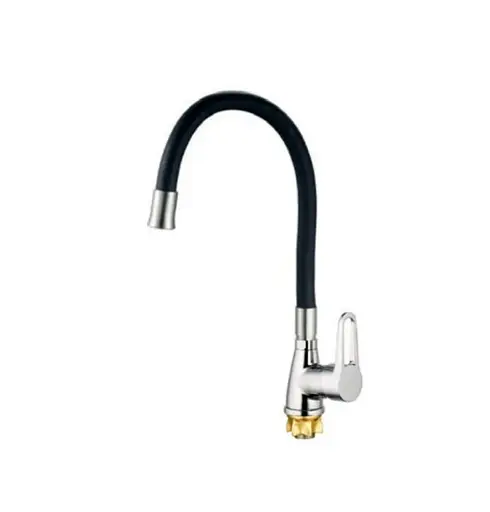 Змішувач для кухні Mixxus SOP4-045 Reflector Black з чорним силіконовим виливом (MI6487) - фото 1