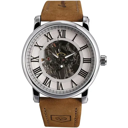 Наручные часы Forsining Vintage Pro Серебристые (3275)