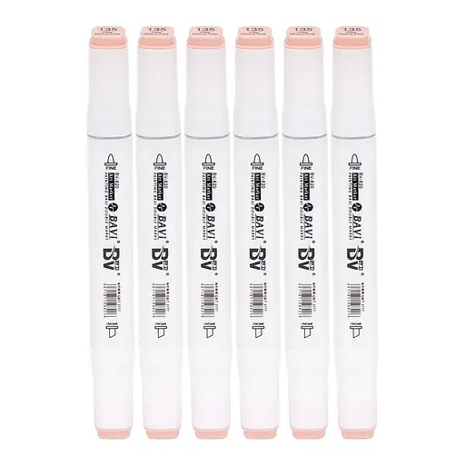 Скетч-маркер двусторонний Bavi №135, на спиртовой основе, 10 шт.