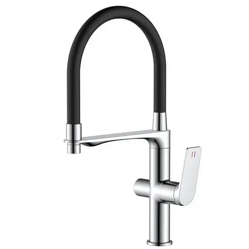 Смеситель для кухни на две воды с гибким изливом Mixxus Premium Derby 021 MI6600 Хром - фото 1