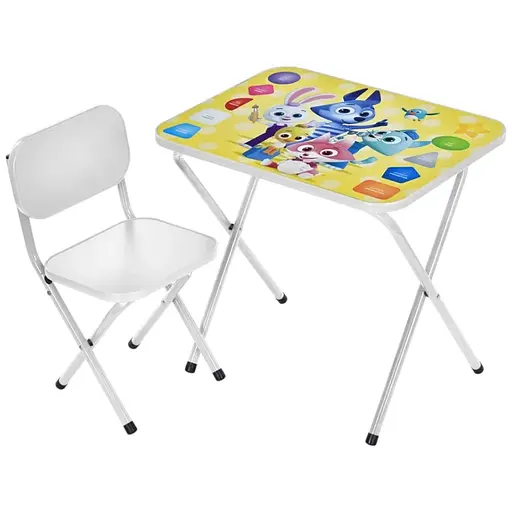 Дитячий столик Bambi M 5964-1 Звірята складний зі стільчиком фігури