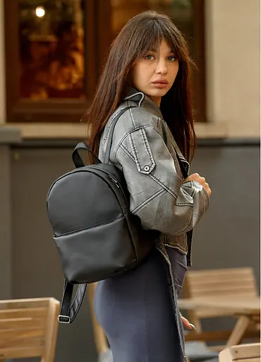 Женский рюкзак Sambag Brix KQH черный 29 х 22 х 10 см (11321001) - фото 1