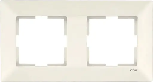 Рамка подвійна VIKO Meridian горизонтальна Кремова (90979012-WH)