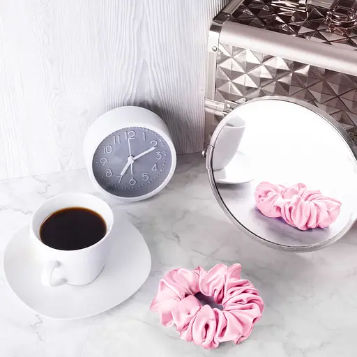 Шовкова резинка для волосся Чумацький Шлях підвищеної еластичності та міцності Розмір L в Подарунковій упаковці Рожева (1210-02) - фото 5