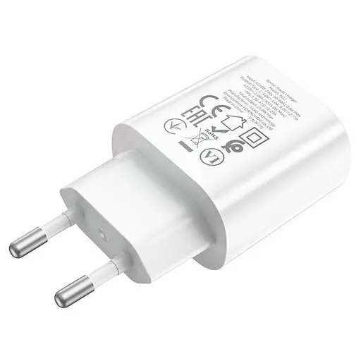 Мережевий зарядний пристрій Hoco N22 Type-C PD 25W білий - фото 3