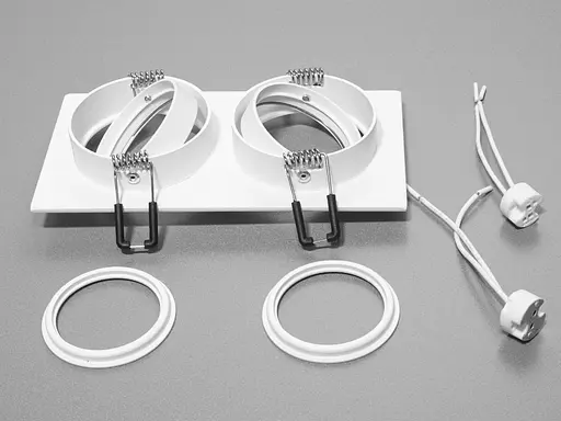 Здвоєний поворотний точковий світильник серія Аluminium, білий - фото 3