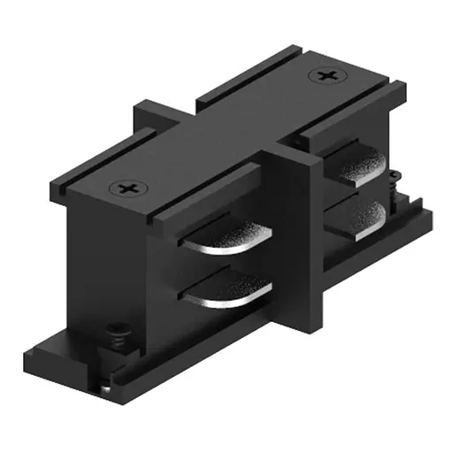 Соединитель прямой Ardero LD1300 для трехфазного шинопровода черный - фото 1