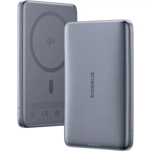 Зовнішній акумулятор Baseus PicoGo Ultra Slim Qi2 10000mAh 27W Gray (E0027200) [152274] - фото 2