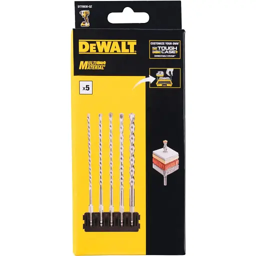 Касета з універсальними свердлами DeWalt Multi Material Impact діаметр 4, 5, 5.5, 6, 8 мм 1/4 дюйма 6 шт. (DT70830)