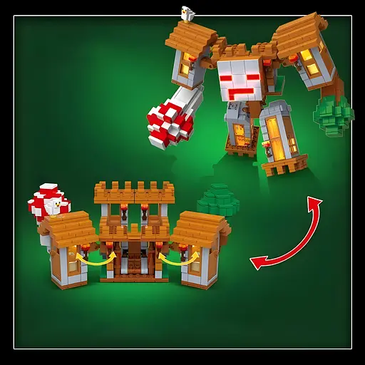 Конструктор Minecraft Дерев'яний голем з LED-підсвіткою на 857 деталей (6656) - фото 6