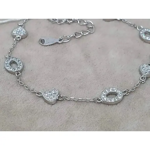 Серебряный браслет TOP Silver с фианитами. 550072Б - фото 2