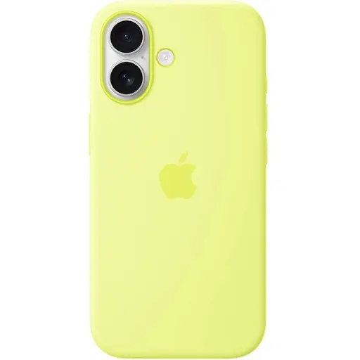Чехол Silicone Case with Button, Animation & MagSafe для Apple iPhone 17 Neon Yellow AAA (153236) - фото 2