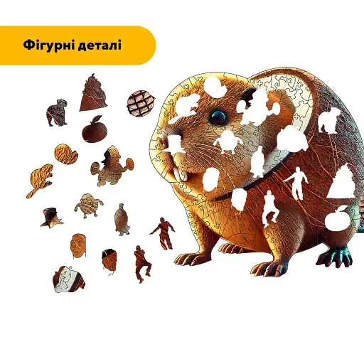 Деревянный пазл Бобрито Кокосито, А1, Деревянная коробка 500+ элементов - фото 3