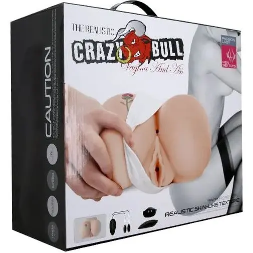 Мастурбатор с двойной вибрацией и двумя входами Crazy Bull BM-009107Z-1, Телесный - фото 11