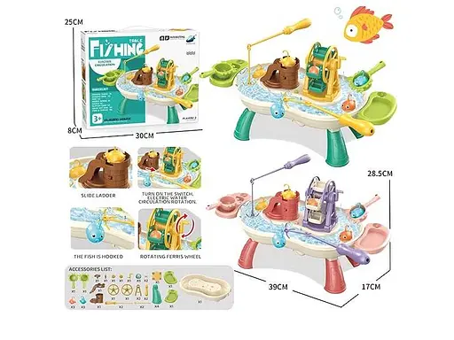 Риболовля, платформа-столик, циркуляція води, рибки, вудки, QY9995 - фото 5