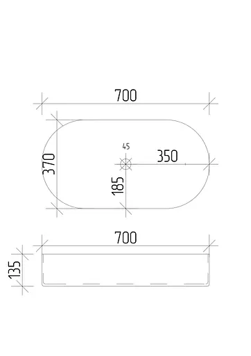 Умивальник VBI Verona 70 white накладний VBI-011302, Білий - фото 5