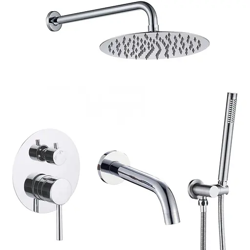 Душова система з виливом VBI Milano chrome прихованого монтажу VBI-050110CH, Хром - фото 1