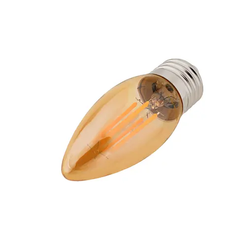 Лампа Brille LED E27, 6W WW C35 COG матове золото 220 В