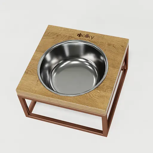 Hollky Base Solo M — миска на підставці для котів і середніх собак (1 × 0,8 л) - фото 7