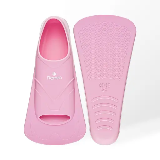 Короткі ласти для тренування в басейні Renvo Bustelo із закритою п'ятою рожевий розмір 32-34 (SF110-05 32-34) - фото 1