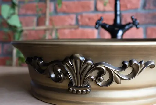 Умивальник Rea Betty накладний REA-U1057, коричневий - фото 5