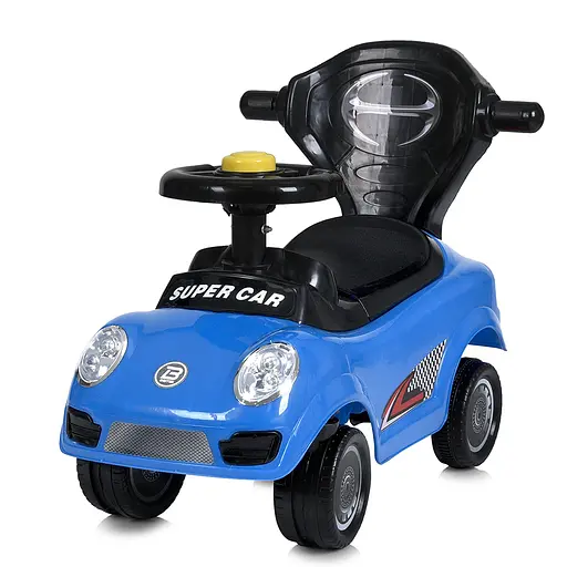Каталка-толокар Bambi Racer M 5784-4 с родительской ручкой и музыкой, синий - фото 6