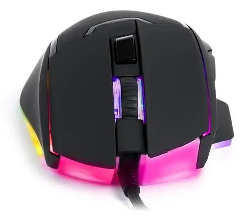 Мышь REAL-EL RM-555, Black, USB, оптическая, 800/1200/1600/2400 dpi, 6 кнопок, 1,8 м, встроенная подсветка (RM-555) - фото 2