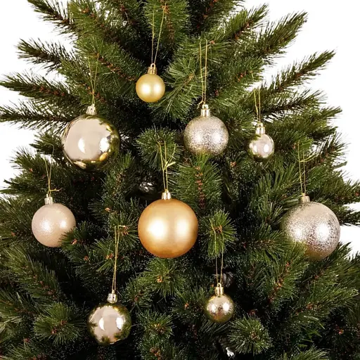 Набір ялинкових куль Mica Decorations шампань 4/6/8 см 46 шт. (1181994) - фото 2