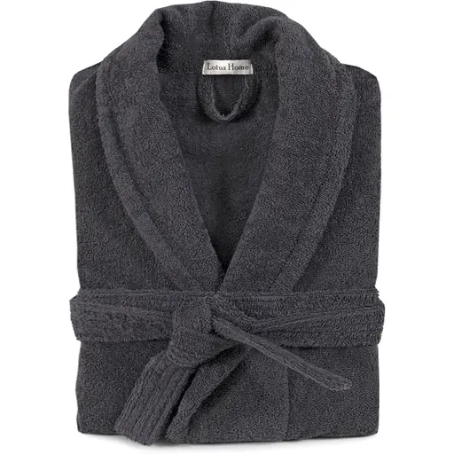Халат махровый Lotus Home Basic New Line S антрацит (svt-2000022348058)