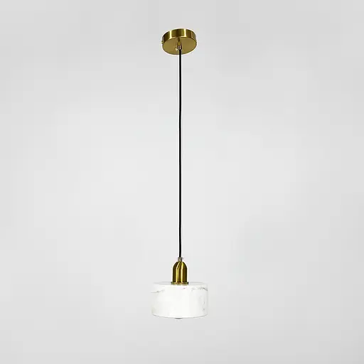 Латунний підвіс із білим мармуровим плафоном Ø 15 см | Арт. SC 9/1 WT | Line F - фото 6
