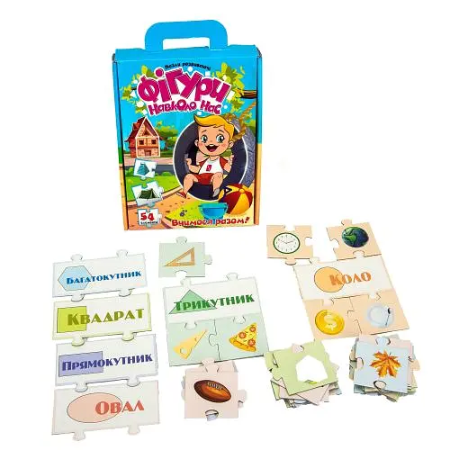 Пазли "Фігури навколо нас" 30911 Strateg (4820220562975) - фото 1
