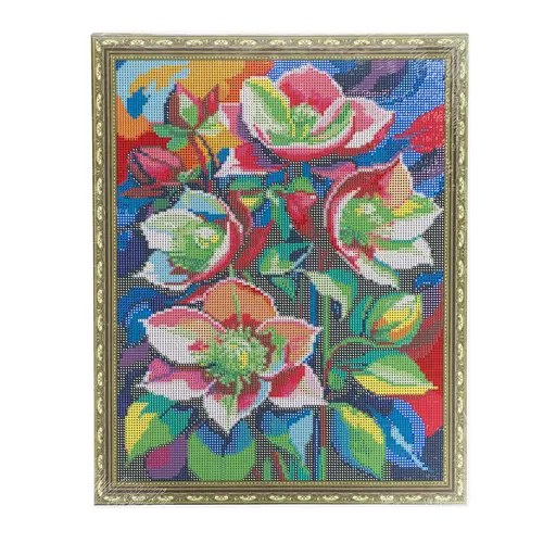 Набір з алмазною мозаїкою "Квіти дзвіночки" 40*50 см, IDEA2-CK6571, ТМ "99IDEAS" - фото 4