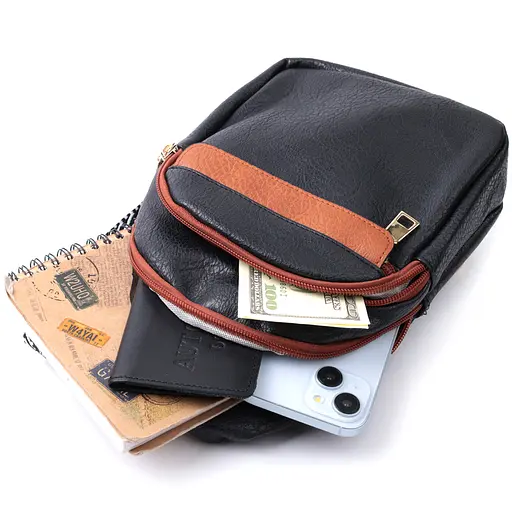 Женская сумка Vintage через плечо с отверстием для наушников из экокожи 17х27х6.5 см sum0026978 - фото 9