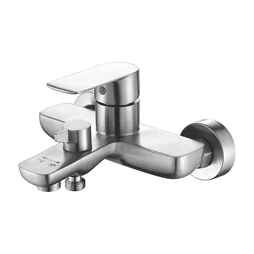 Змішувач для ванни нержавіюча сталь сатин Wezer ROK3-05 Нержавіюча сталь - фото 1