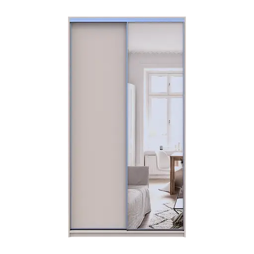 Шафа купе Doros Сіті Лайт Кашемір 1 ДСП / 1 дзеркало 120х45х225 (80736338) - фото 2