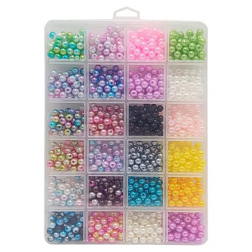 Набір для творчості "Бісер" 1199-86 намистини, гумка, пластикова коробка