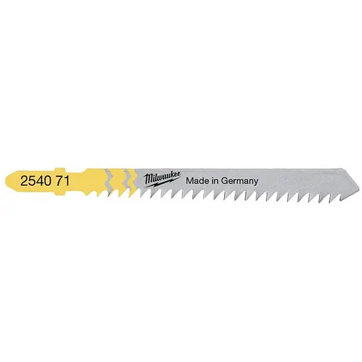 Полотно пиляльне для лобзика Milwaukee T111C , по дереву, крок зуба 3х75 мм, 5 шт.