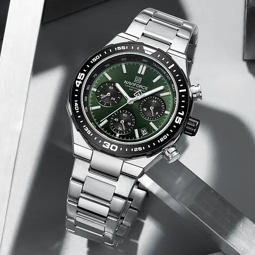 Наручний годинник чоловічий Naviforce Ocean Сріблястий (3493) - фото 4