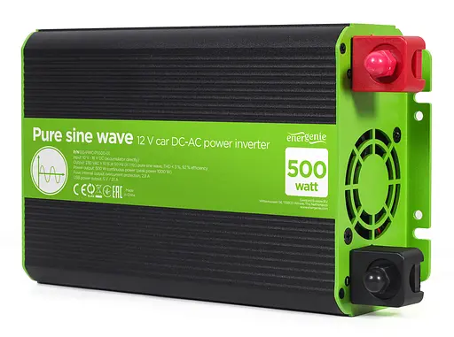 Автомобильный инвертор постоянного тока EnerGenie EG-PWC-PS500-01 с чистой синусоидой 12 В 500 Вт - фото 2