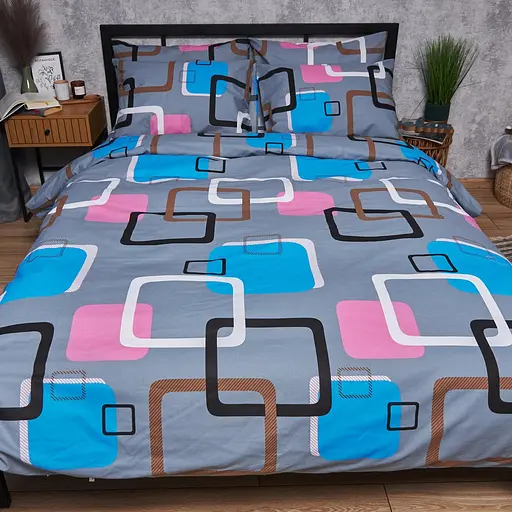 Комплект постільної білизни Moon&Star Бязь Gold Люкс Retro Vibes King Size 220x240 наволочки 2х70х70 - фото 7